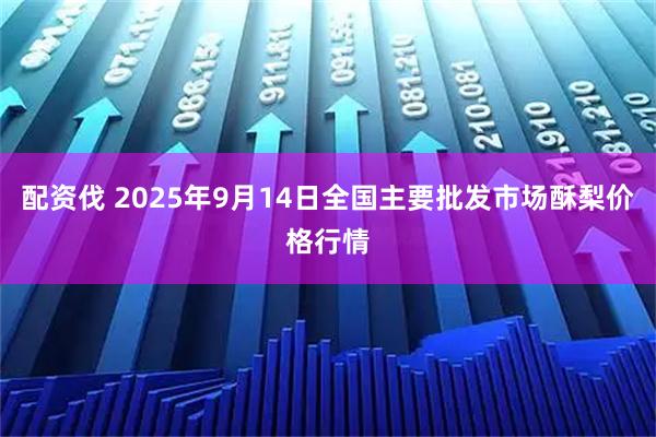 配资伐 2025年9月14日全国主要批发市场酥梨价格行情
