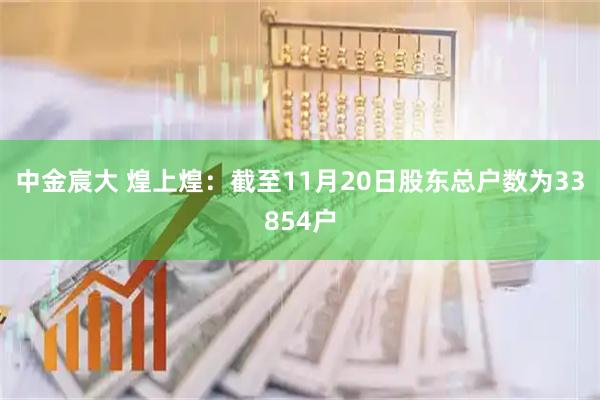 中金宸大 煌上煌：截至11月20日股东总户数为33854户